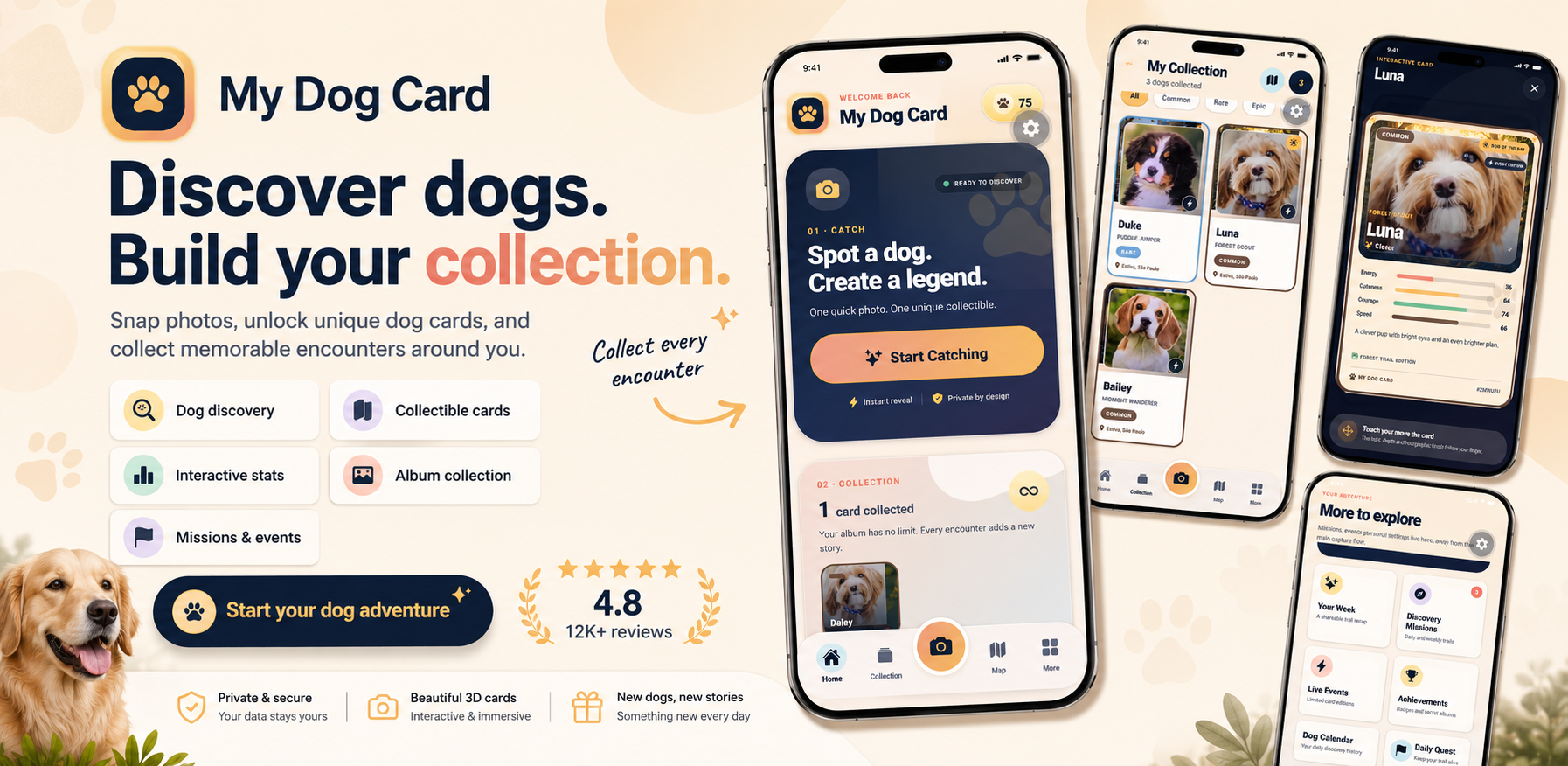 My Dog Card dog discovery and collectible card banner