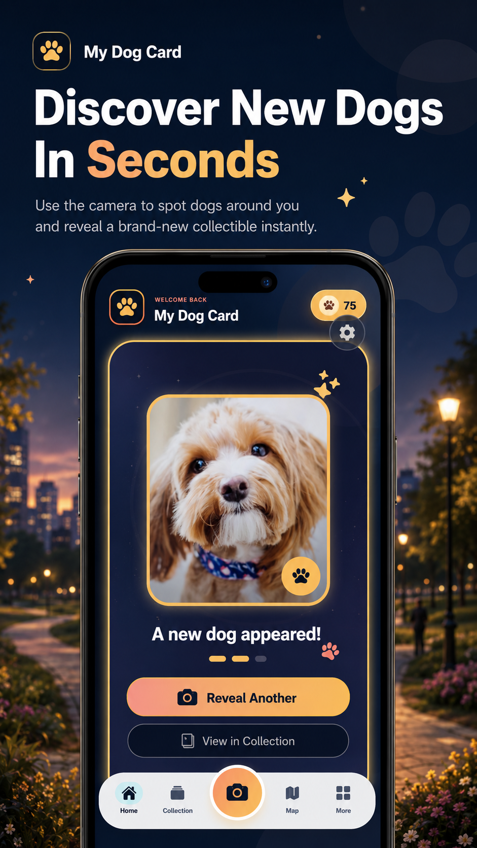 My Dog Card dog discovery camera feature