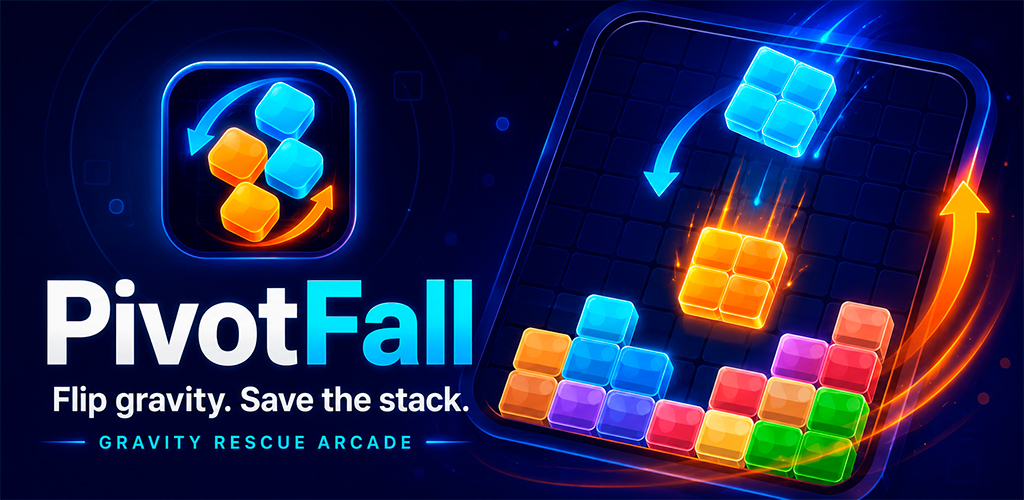 PivotFall gravity arcade banner