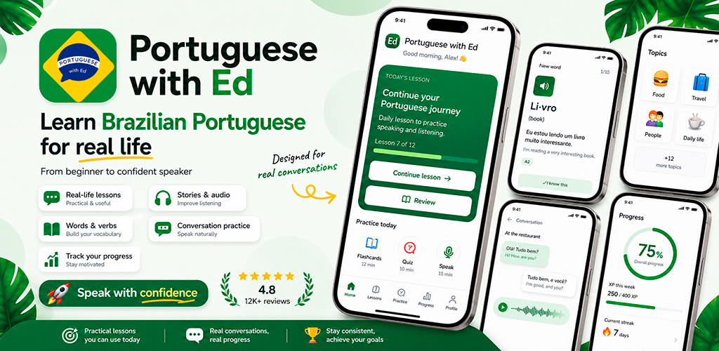Banner do app Portuguese with Ed