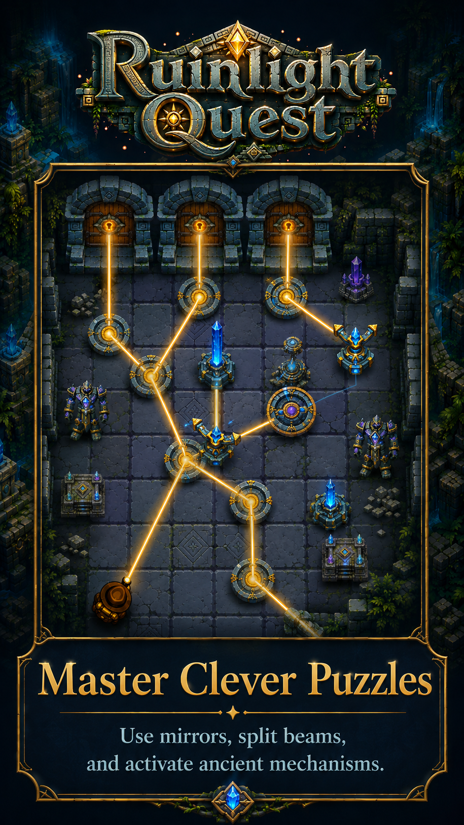 Ruinlight Quest mirror puzzle challenge screen